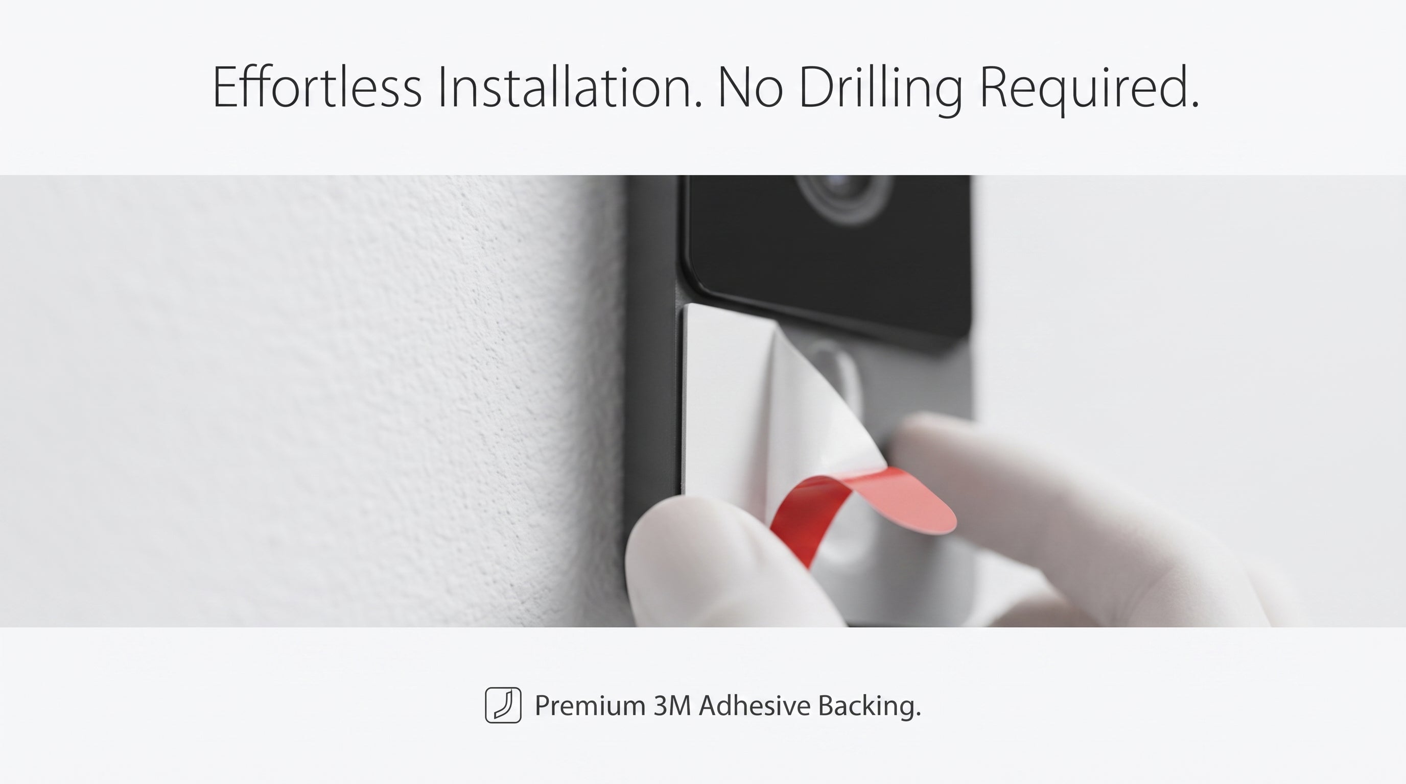 No-Drill Smart Video Doorbell - WiFi, HD Camera & Two-Way Audio