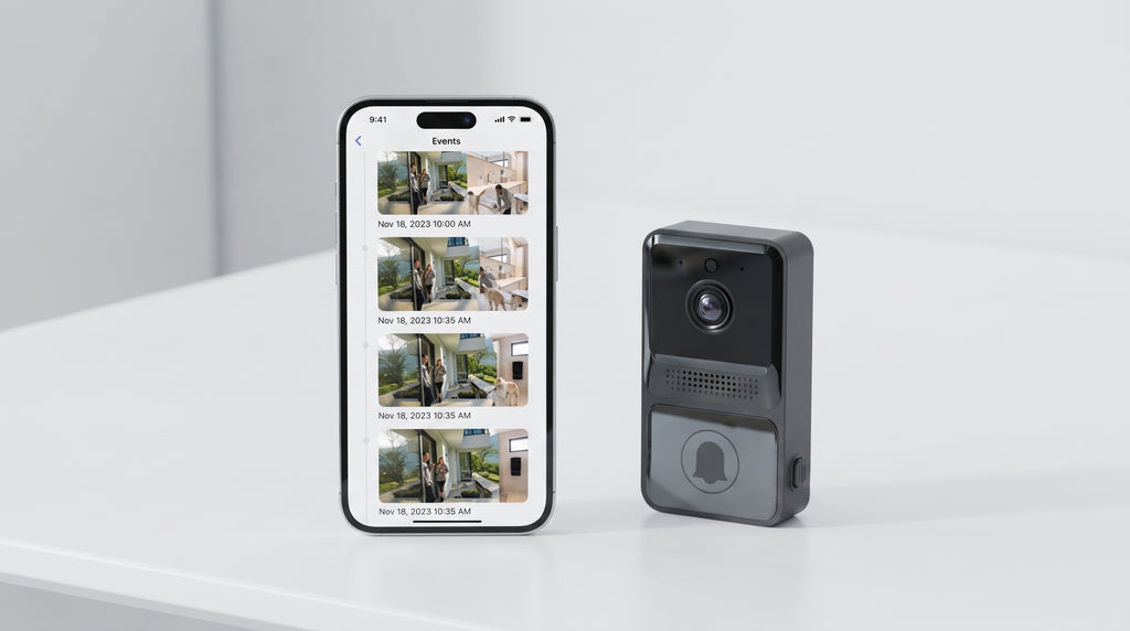 No-Drill Smart Video Doorbell - WiFi, HD Camera & Two-Way Audio