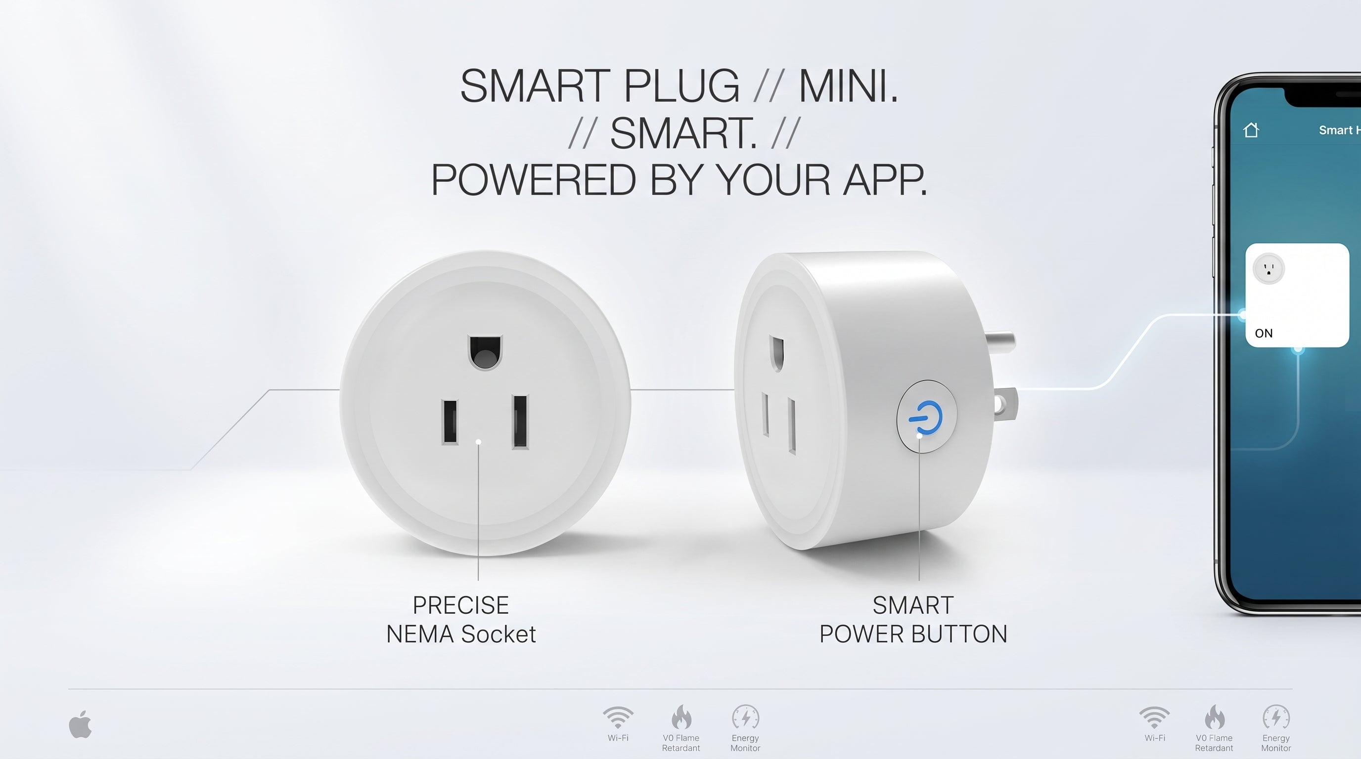 No-Drill Smart Plug - WiFi & Voice Control